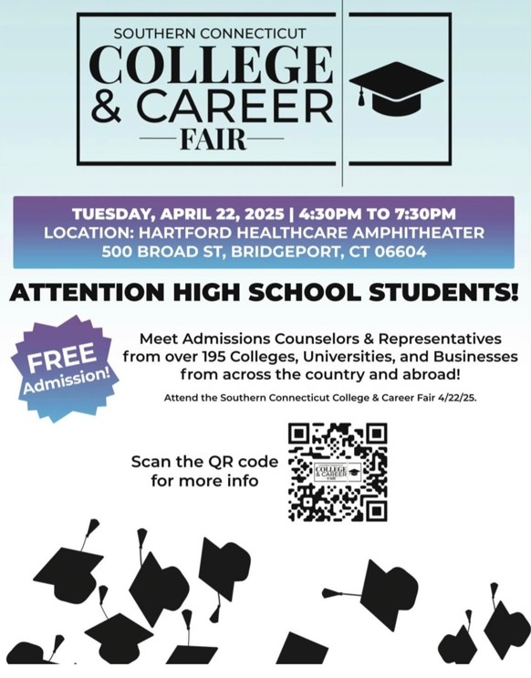 College and Career Fair, Tuesday April 22, 2025.