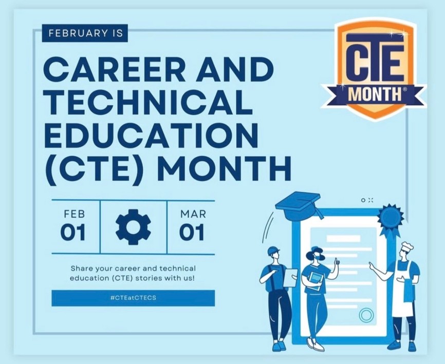 February is Career and Technical Education (CTE) Month. Share your Career and technical education (CTE) stories with us at #CT@CTECS.